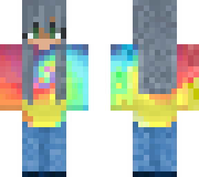 tie dye hoodie grey hair