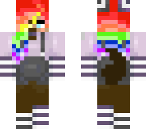 (clothes are not mine) rainbow hair girl ombr effect