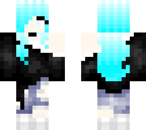 blue haired girl