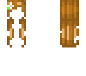 brown hair base w/ white flower