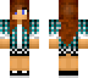 female blue flannel