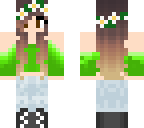 green off the shoulder girl