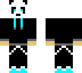 panda with light blue