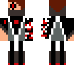 red and black cyborg