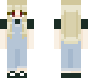 blonde overalls