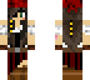 female pirate with eyeptch and scar on arm