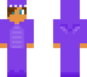 girl in a purple dragon onesie