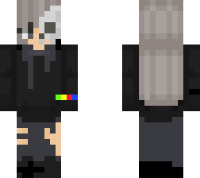 Half Skull Dark Girl Idkidk Minecraft Skin