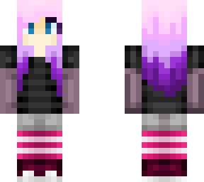 purple and pink girl