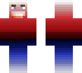 red and blue gradient with face