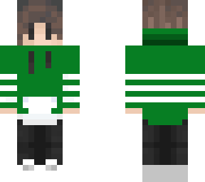 boy with green hoodie with white stripes