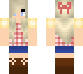 country girl matching red bow