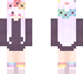 pastel rainbow flower crown girl
