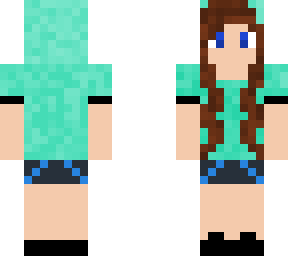 aqua hoodie girl