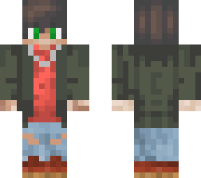 green leather jacket
