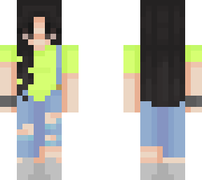 overalls w/ lime shirt (girl ver)