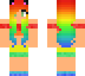 rainbow cat girl
