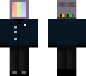 computer head - suited professionally