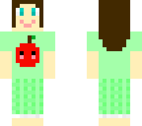 cute little girl in apple pajamas