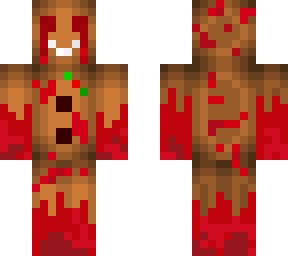 gingerbread man dipped in catchup