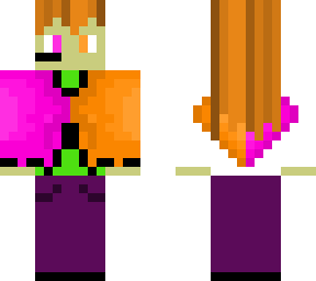 magenta-orange gamer girl