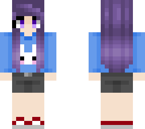 purple hair gurl with a rabbit shirt