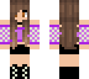 purple shirt brown hair