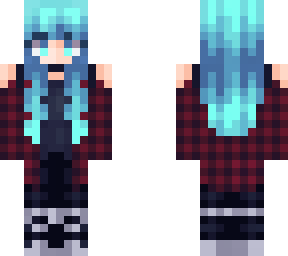 blue haired girl