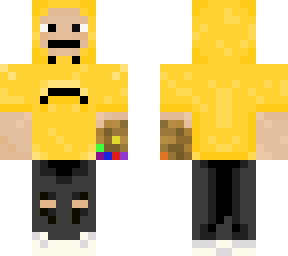 kid in yellow hoodie w/ infinity gauntlet