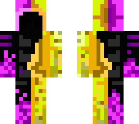 masked dark purple yellow demon