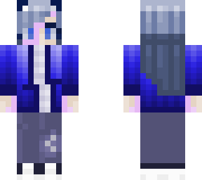 pastel panda girl with blue fade hood