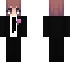uraraka in a tux with a pink flower