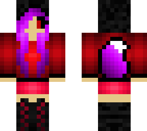 wolf girl red and purple