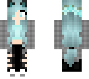 blue neko cat girl slim ver (luckysangel's design)