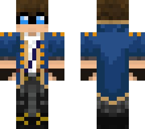 blue steampunk w/ goggles on