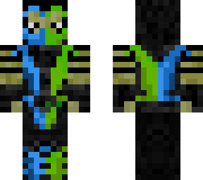 half blue half green ninja