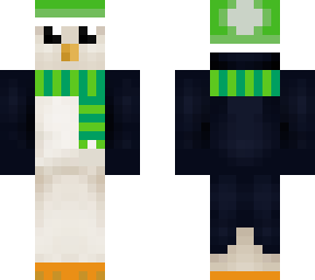 penguin with hat and scarf
