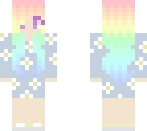 rainbow pastel with longer skirt