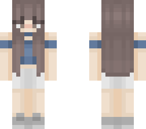 simple white & blue girl