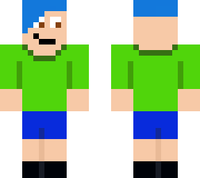 blue hair boy