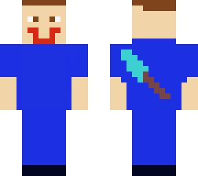 boy with diamond sword