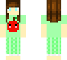 cute little girl in apple pajamas (hair by zombeanie tutorial)