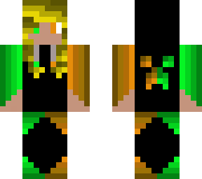 green/orange dj hoodie girl