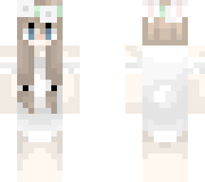 spring white bunny girl