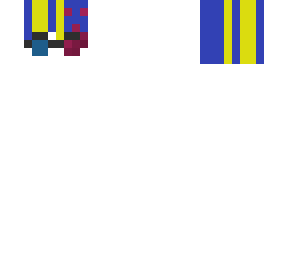 blue and yellow hair with energy eye and glasses and headphones