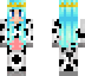 cow onesie with blue hair crown