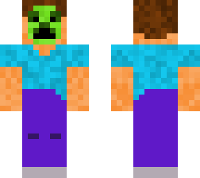 creeper in a steve onesie