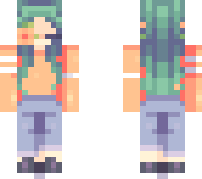 cute teal haired girl