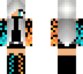 edited fire and ice girl | Minecraft Skin