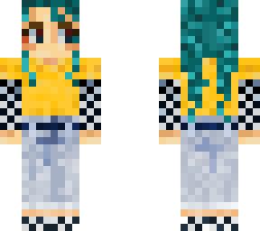 harajuku style girl minecraft skin, slim version